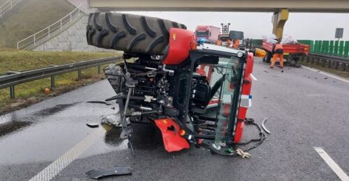 wypadki z udziałem ciągników rolniczych, wypadki na drogach, trasa s3, Świerszczów