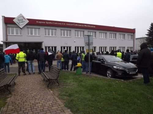 protest w Werbkowicach, Cukrownia Werbkowice, badanie zwartości cukru, KSC, protest plantatorów buraka cukrowego