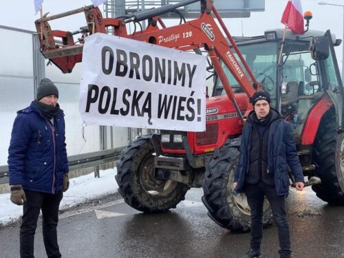 Michał Kołodziejczak, agrounia, protest rolników, rondo w strykowie