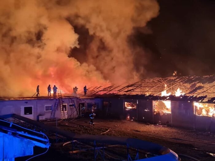 pożar fermy drobiu, Włostowa, powiat nyski, Łukasz Nowak