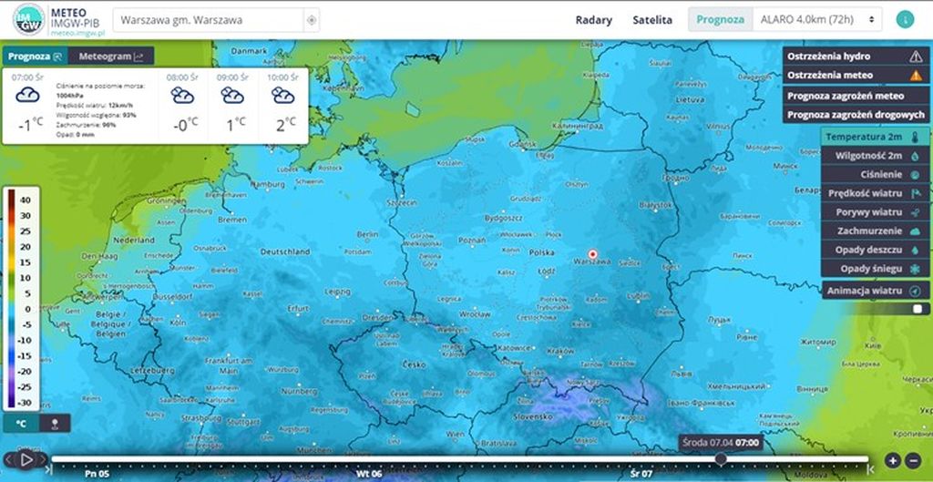 prognoza pogody, opady śniegu, ochłodzenie, IMGW-PIB,