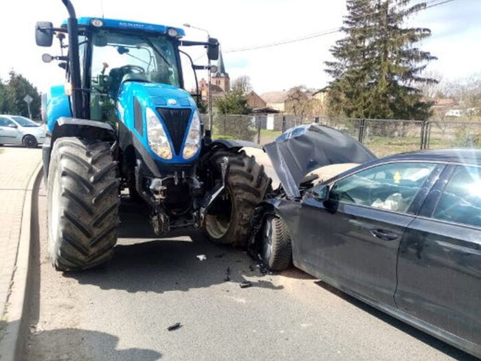 wypadki z udziałem ciągników rolniczych, wypadki na drogach, Zamęcin, powiat choszczeński