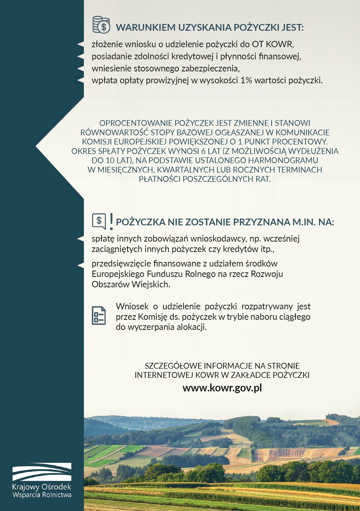 pożyczki udzielane przez kowr, pieniądze, kowr, pożyczki, pożyczki ze środków zasobu własności rolnej skarbu państwa