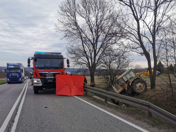 walka o życie traktorzysty, Wąchock, powiat starachowicki, Konrad Dąbrowski