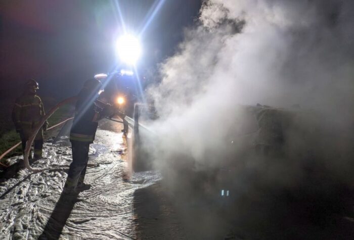 zderzeniu subaru forester z jeleniem, Żagań, Żaganiec, KP PSP Żagań