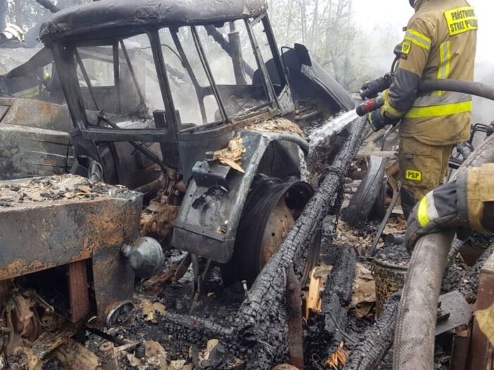pożary w gospodarstwach, pożary na polach, pożary ciągników i maszyn rolniczych, Łukasz Nowak