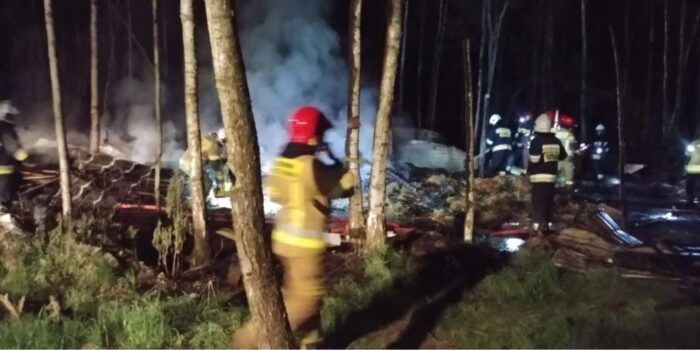 pożar gospodarstwa, świętokrzyskie, Kolonia Grzybów, straż pożarna, gowin, pomorze