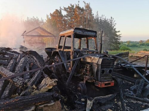 pożary w gospodarstwach, Leżuchowo, Piotr Kuligowski, Marek Duzowski, leszno