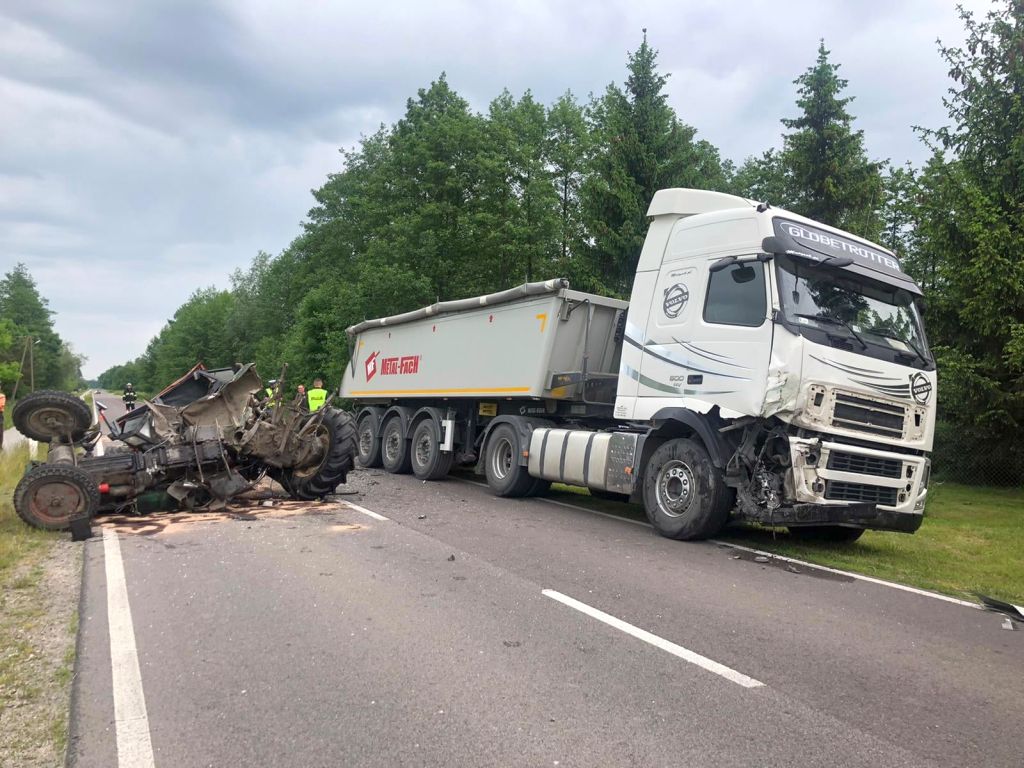 wypadki z udziałem ciągników rolniczych, Ludwinów, powiat łęczyński, Sękowo, powiat  szamotulski