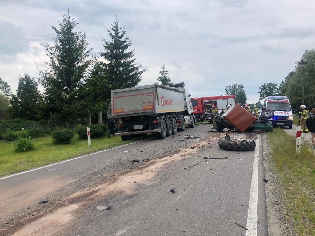 wypadki z udziałem ciągników rolniczych, Ludwinów, powiat łęczyński, Sękowo, powiat  szamotulski