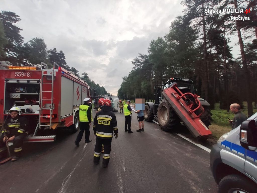 wypadki z udziałem ciągników rolniczych, Kobiór, powiat pszczyński, KPP Pszczyna