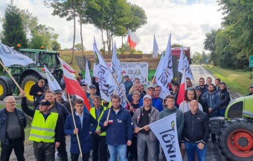 protest, blokada drogi, agrounia, michał kołodziejczak