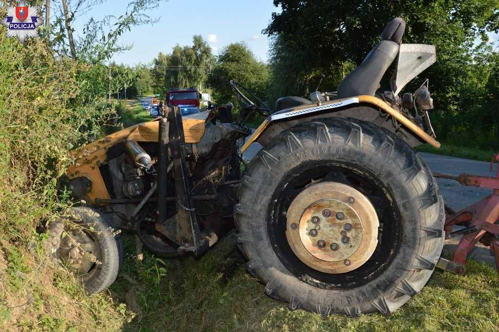 ciągnik, wypadek, traktor