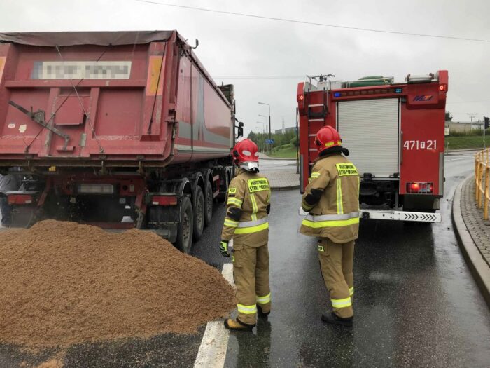 jęczmień na drodze, odpady mięsne na drodze, Przyrowo, powiat świdwiński, Sandomierz