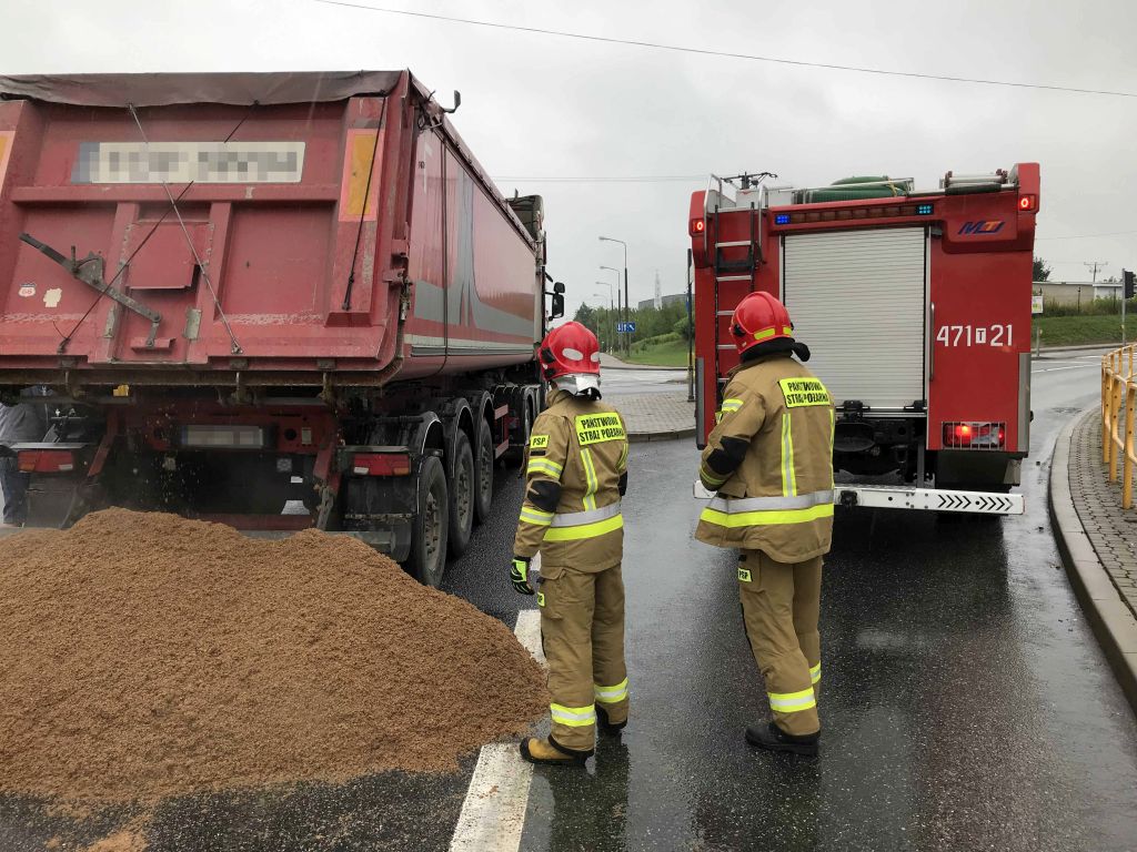jęczmień na drodze, odpady mięsne na drodze, Przyrowo, powiat świdwiński, Sandomierz