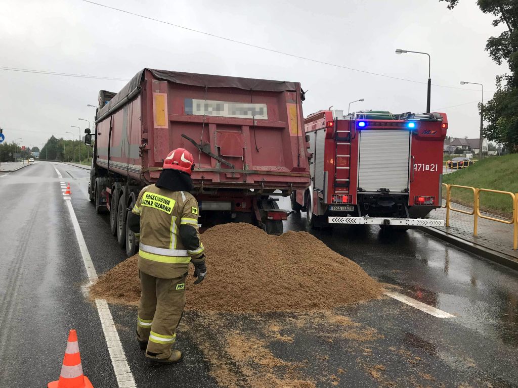 jęczmień na drodze, odpady mięsne na drodze, Przyrowo, powiat świdwiński, Sandomierz