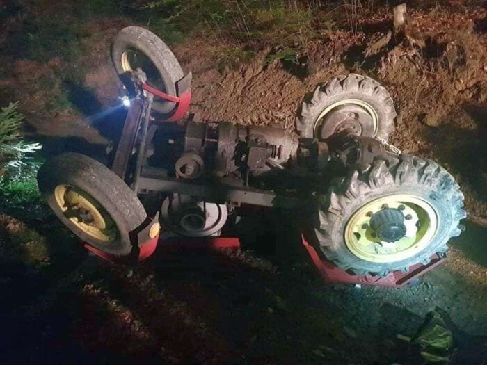 traktor, wypadek, ciągnik