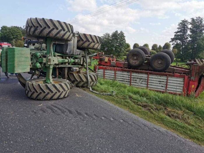 wypadki z udziałem ciągników rolniczych, Pępowo, Babkowice, powiat gostyński
