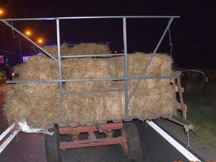 nieoświetlone maszyny rolnicze, Szczepkowo Borowe, Janowo, KPP w Nidzicy