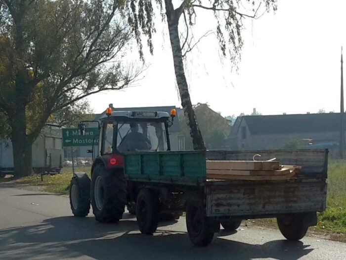 ciągnik, traktor, tablica rejestracyjna