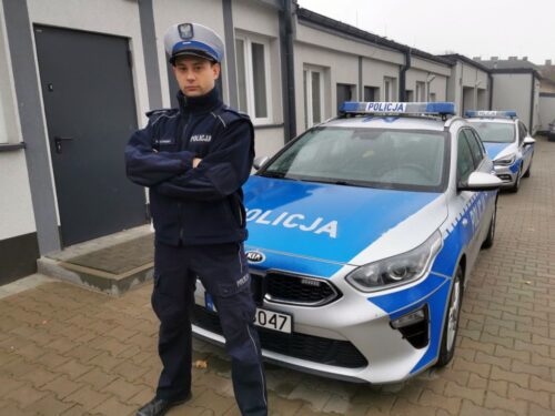 konwój, łomża, policjant