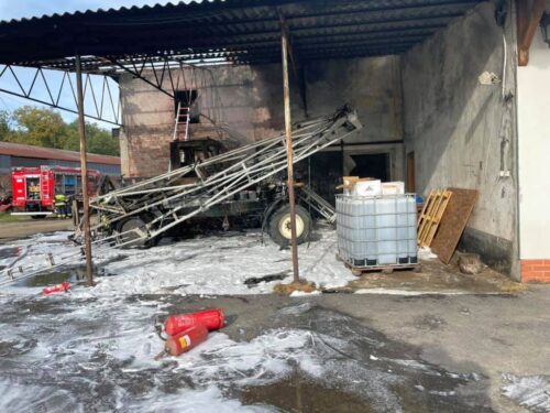 pożar Harwestera, pożar opryskiwacza, Filipów, Kietlów, Michał Poradowski