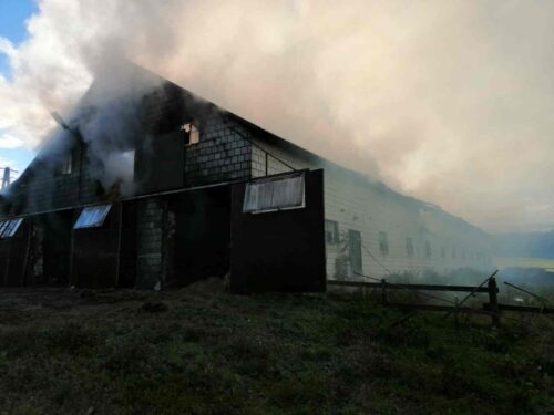 pożary w gospodarstwach rolnych, Włosty, powiat piski, Kuchary Borowe, powiat koniński
