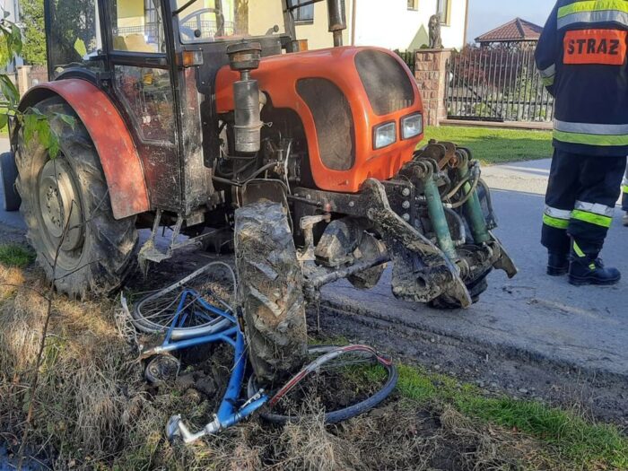 rowerzysta potrącony przez ciągnik, Szczereż, powiat nowosądecki, Justyna Basiaga