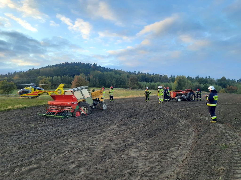śmierć pod ciągnikiem, Dobrzeszów, powiat kielecki, Marcin Nyga