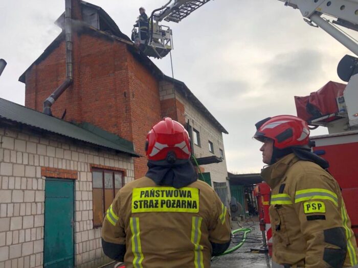pożar suszarni chmielu, Witkowo, powiat hrubieszowski, KP PSP Hrubieszów