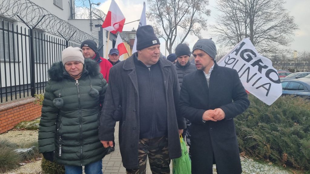 Michał Kołodziejczak, Agrounia, skazany rolnik, pikieta pod aresztem w Lublinie