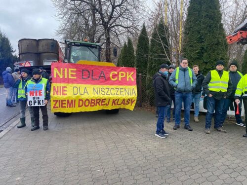 Michał Kołodziejczak, Agrounia, Baranów, budowa CPK, Centralny Port Komunikacyjny