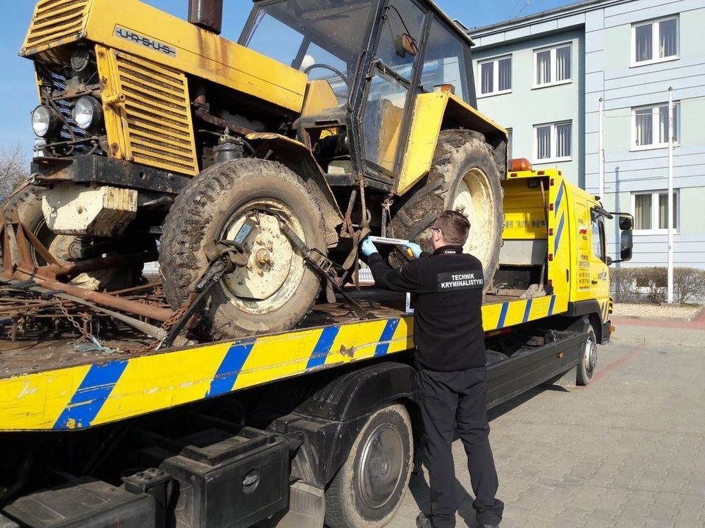 ciągnik, traktor, policja