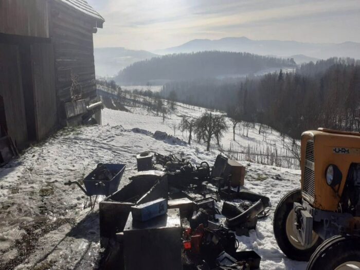 pożary w gospodarstwach, Wola Kosnowa, powiat nowosądecki, KMP PSP Nowy Sącz