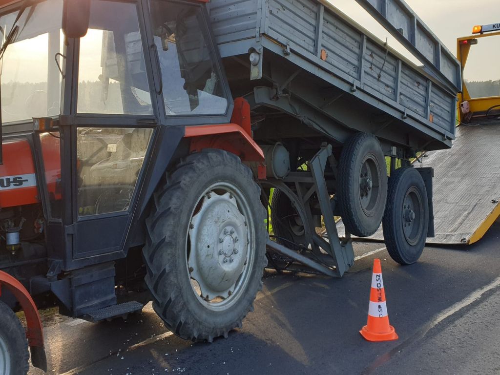 wypadki z udziałem ciągników, gmina Wąsosz, powiat górowski