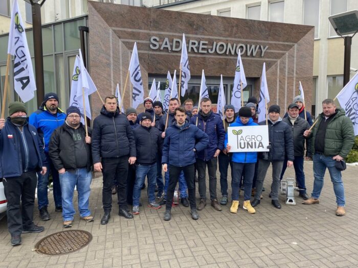 Michał Kołodziejczak, agrounia, protesty rolników, Sąd Rejonowy w Zgierzu