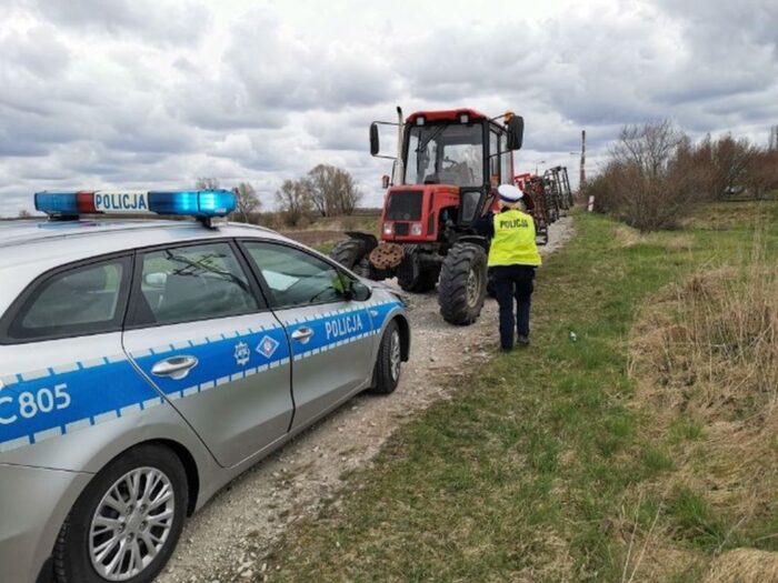 kontrola maszyn rolniczych, kontrola pojazdów, policja