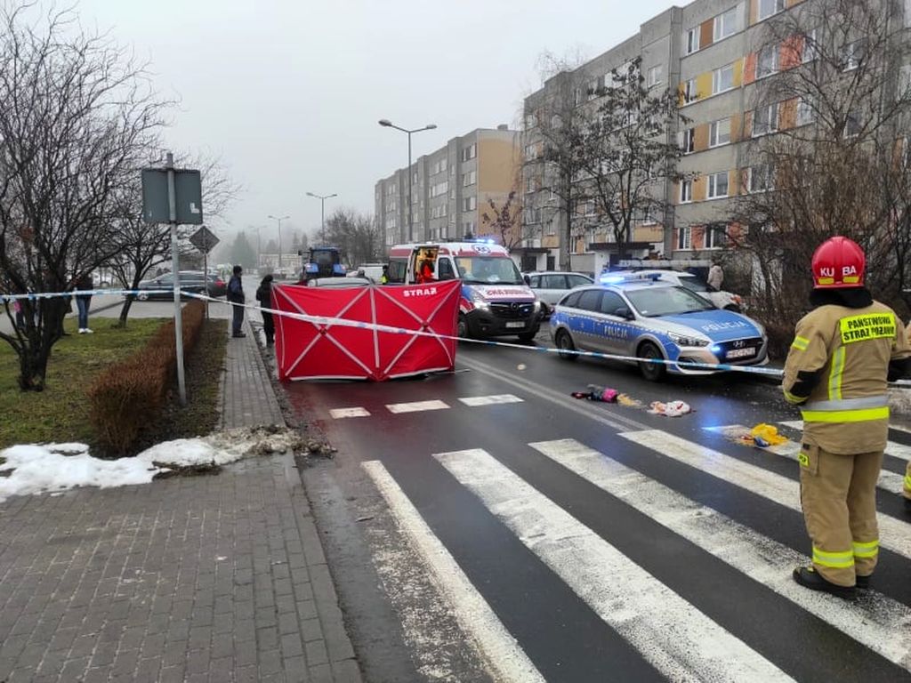 wypadki z udziałem ciągników, Golub Dobrzyń, potrącenie na pasach, KPP Golub-Dobrzyń