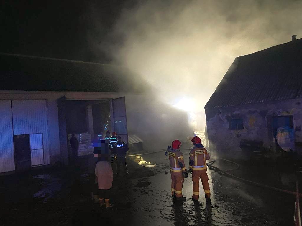 pożary w gospodarstwach, zbiorniki z olejem napędowym, KP PSP Gniezno