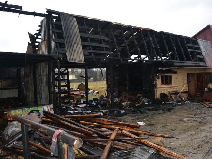 pożar w stadninie koni, Ludźmierz, powiat nowotarski, KPP Nowy Targ