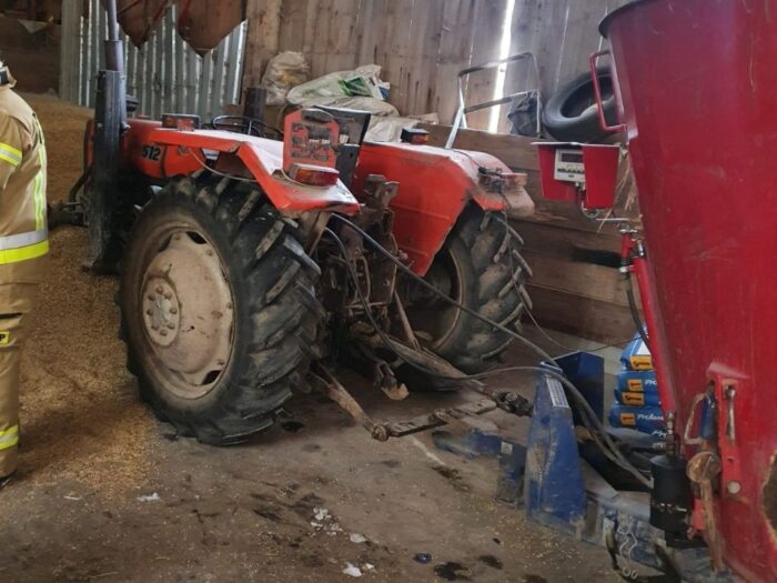 terlików, wypadek, ciągnk