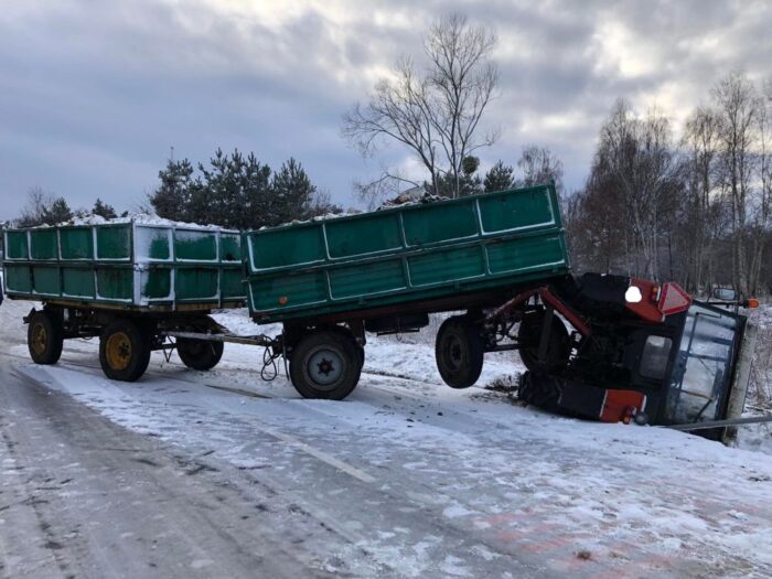wypadki z udziałem ciągników rolniczych, Brzozie, Janówko, Nierada, Sobuczyna
