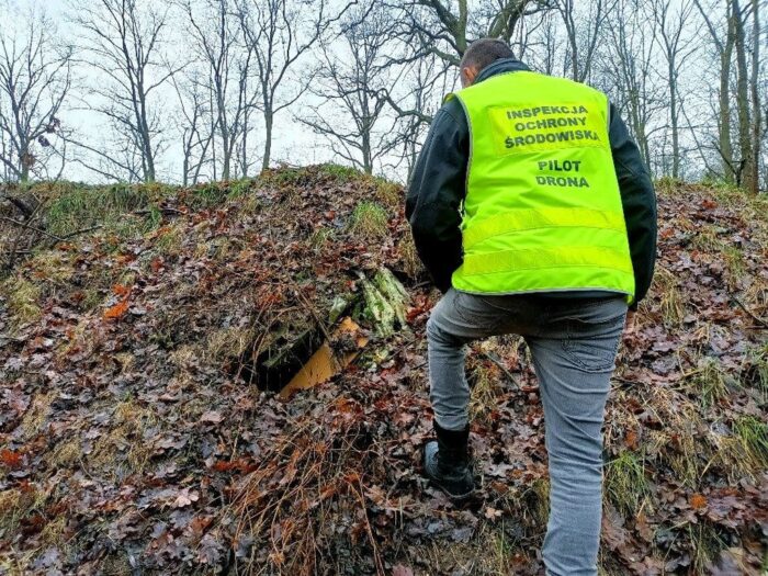 składowisko odpadów w lesie, WIOŚ Wrocław, Kłopotów, Nadleśnictwo Lubin