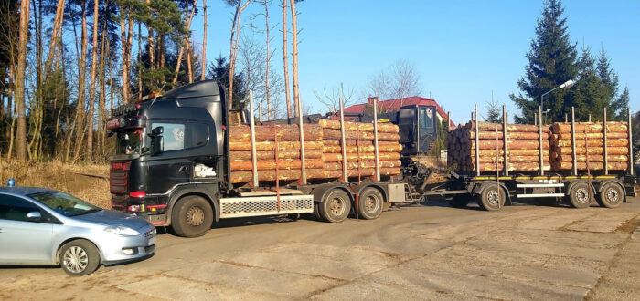 transport drewna, Dolna Grupa, powiat świecki, KPP Świecie