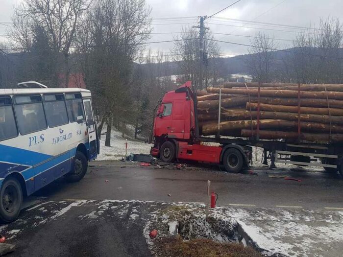 transport drewna, Manasterz, powiat przeworski, KPP Przeworsk