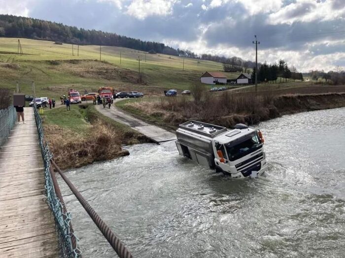 transport mleka, Myscowa, powiat jasielski, KP PSP Jasło
