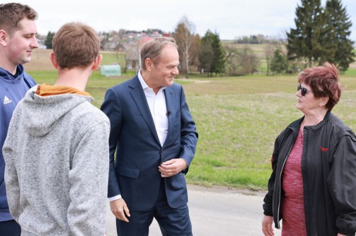 Donald Tusk, ceny nawozów, Korczyn