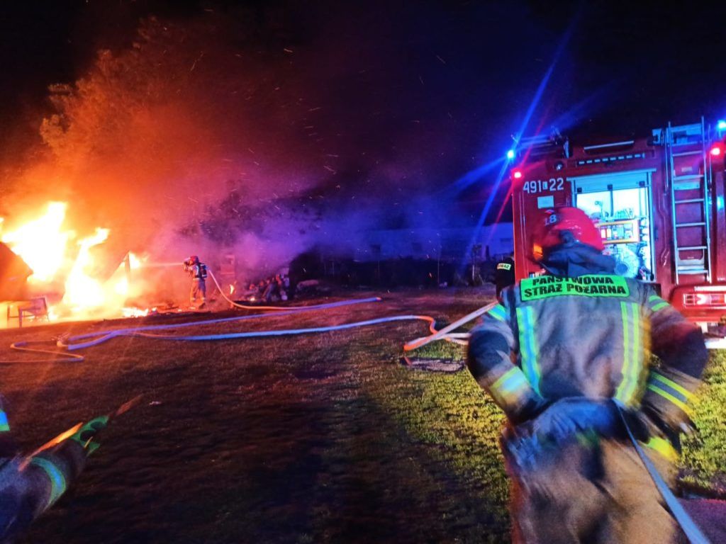 pożar spichlerza, Gęś, gmina Jabłoń, KPP Parczew, Ewelina Semeniuk