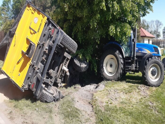wypadki z udziałem ciągników rolniczych, transport zboża, Mojsławice, Marcin Lebiedowicz