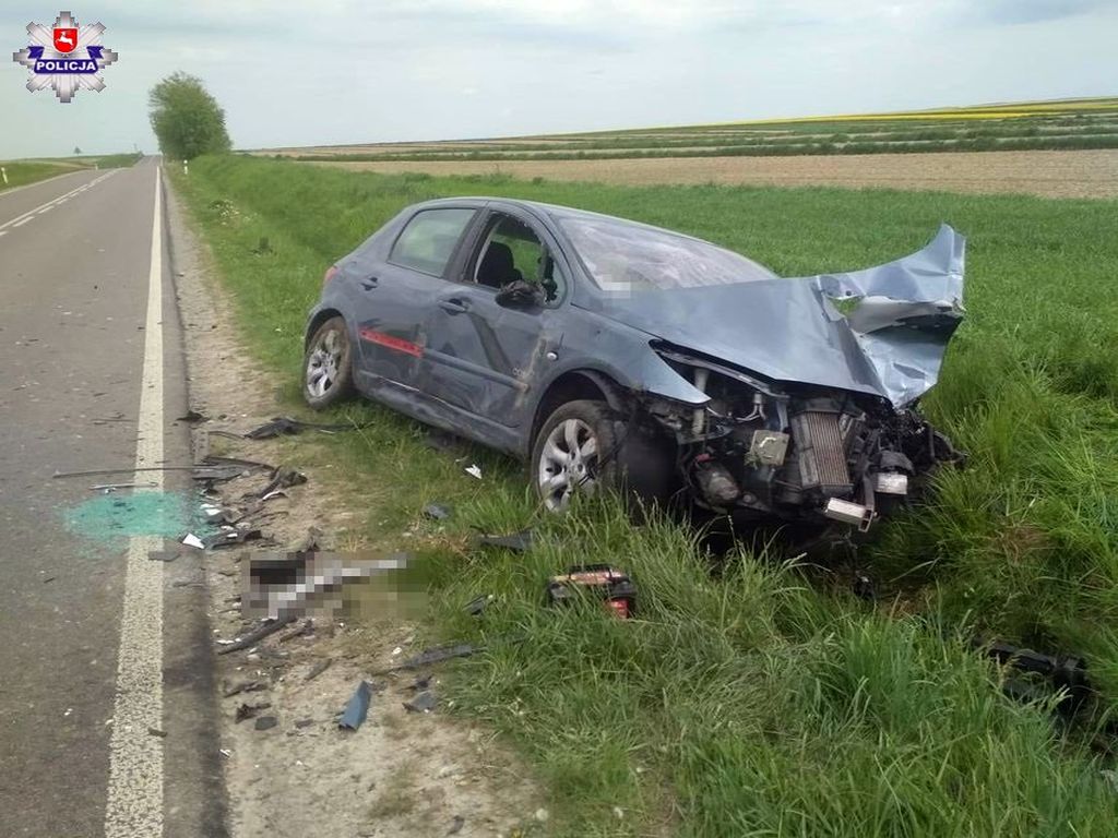 transport mleka, wypadek cysterny z mlekiem, Tarnawa Mała, powiat biłgorajski